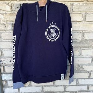 Harry Potter hogwarts hoodie jacket with sleeve graphics and front/back